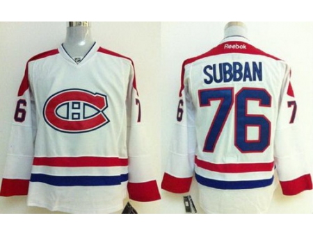 Montreal Canadiens 76 P.K. Subban White NHL Hockey Jerseys