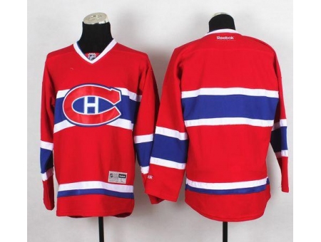 Montreal Canadiens Blank Stitched Red New CH NHL Jersey