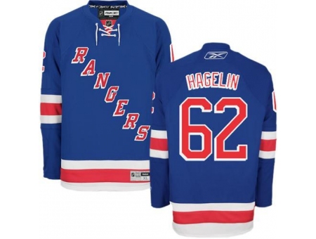 New York Rangers #62 Carl Hagelin Blue Home Jersey