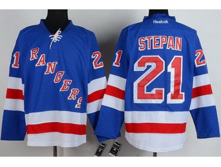 New York Rangers 21 Derek Stepan Blue NHL Jerseys