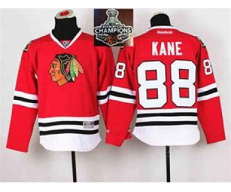 youth nhl jerseys chicago blackhawks #88 kane red[2015 Stanley cup champions]