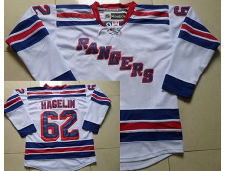 New York Rangers #62 Carl Hagelin White Road Jersey