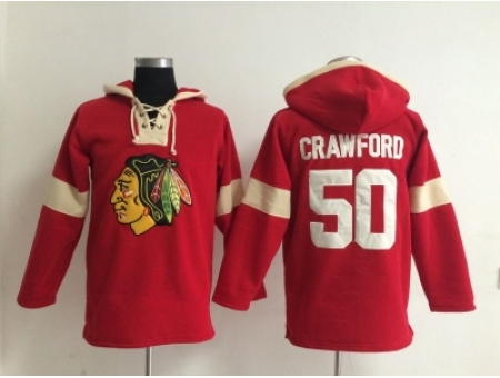 NHL chicago blackhawks #50 crawford red jerseys[pullover hooded 