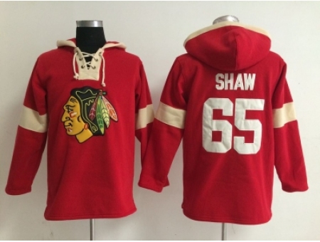 NHL chicago blackhawks #65 shaw red jerseys[pullover hooded swea