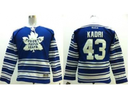 Kids Toronto Maple Leafs 43 Nazem Kadri 2014 Winter Classic Blue NHL Jersey