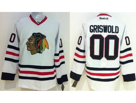 Chicago Blackhawks #00 Clark Griswold White Stitched NHL Jersey