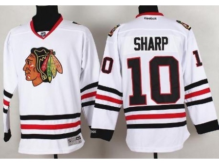 Chicago Blackhawks 10 Patrick Sharp White NHL Hockey Jersey