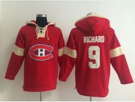 NHL montreal canadiens #9 richard red jerseys[pullover hooded sweatshirt]