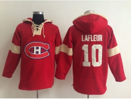 NHL montreal canadiens #10 lafleur red jersey[pullover hooded sweatshirt]