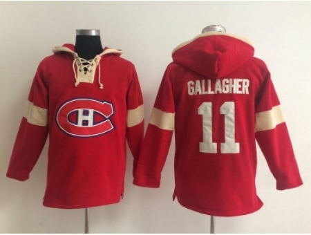 NHL montreal canadiens #11 gallagher red jersey[pullover hooded sweatshirt]