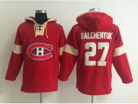 NHL montreal canadiens #27 galchenyuk red jersey[pullover hooded sweatshirt]