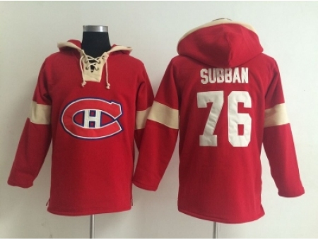 NHL montreal canadiens #76 subban red jersey[pullover hooded sweatshirt]