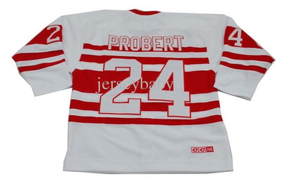 NHL CCM Detroit Red Wings #24 Ruslan Salei White Jerseys