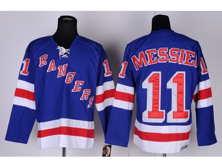 New York Rangers 11 Mark Messier Blue NHL Jerseys