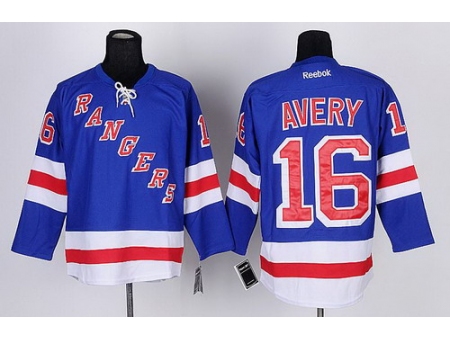 New York Rangers 16 Sean Avery Blue NHL Jerseys