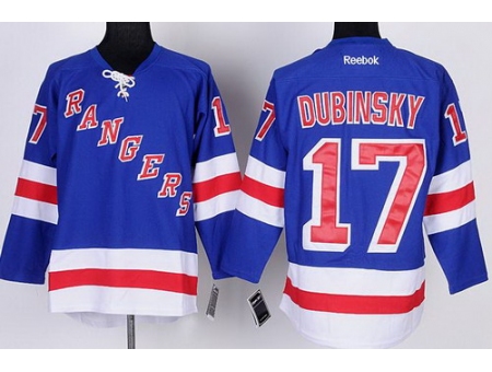 New York Rangers 17 Brandon Dubinsky Blue NHL Jerseys