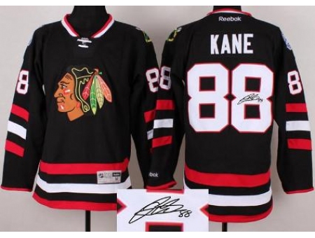 Chicago Blackhawks 88 Patrick Kane Black 2014 Stadium Series Signed Jerseys