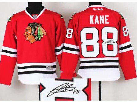 Chicago Blackhawks 88 Patrick Kane Red Signed Jerseys