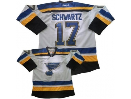 St. Louis Blues #17 Jaden Schwartz New White Road Stitched NHL Jersey