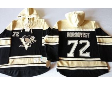 Pittsburgh Penguins #72 Patric Hornqvist Black Sawyer Hooded Sweatshirt Stitched NHL Jersey