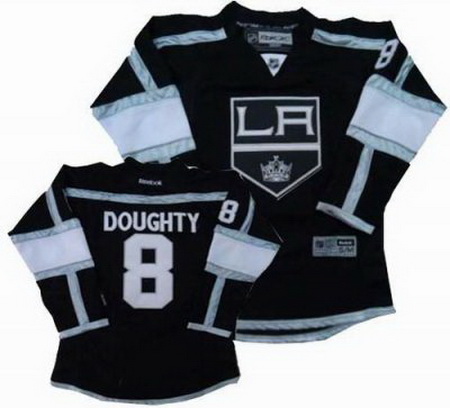 Youth Los Angeles kings #8 Drew Doughty black Jerseys