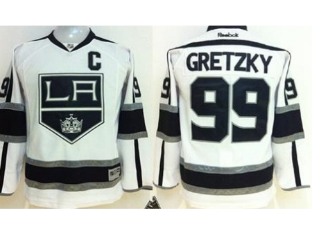 Youth Los Angeles Kings 99 Wayne Gretzky White Road Stitched NHL Jersey