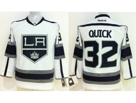 Kids Los Angeles Kings 32 Jonathan Quick White NHL Jersey