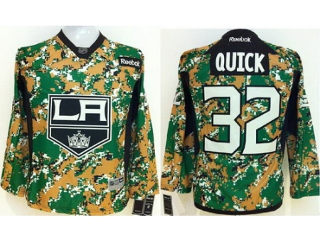 Kids Los Angeles Kings 32 Jonathan Quick Camo NHL Jerseys