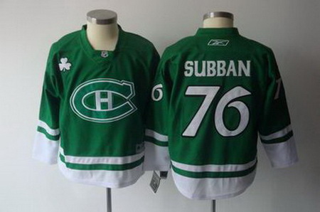 Youth KIDS Montreal Canadiens #76 P.K.Subban green Jerseys