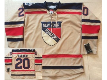 New York Rangers #20 Chris Kreider Cream Winter Classic NHL Jers