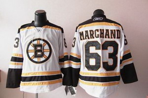 Boston Bruins 63 marchand white jersey