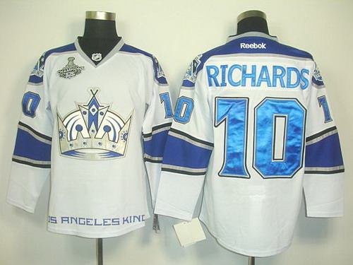 Los Angeles Kings #10 Mike Richards White NHL Jerseys Purple Number