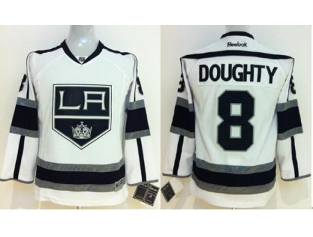 Kids Los Angeles Kings 8 Drew Doughty White NHL Jerseys