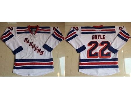 New York Rangers #22 Dan Boyle White Stitched NHL Jersey