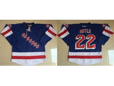 New York Rangers #22 Dan Boyle Blue Stitched NHL Jersey