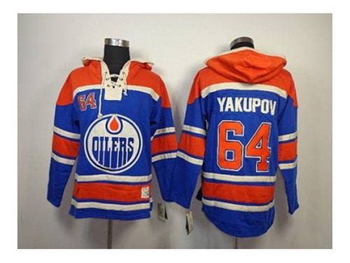 NHL Jerseys Edmonton Oilers #64 yakupov blue[pullover hooded sweatshirt]