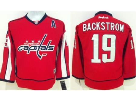 Youth NHL Washington Capitals #19 Nicklas Backstrom Stitched Red jerseys