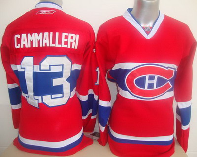 Women Montreal Canadiens 13 CAMMALLERI Red NHL Jersey