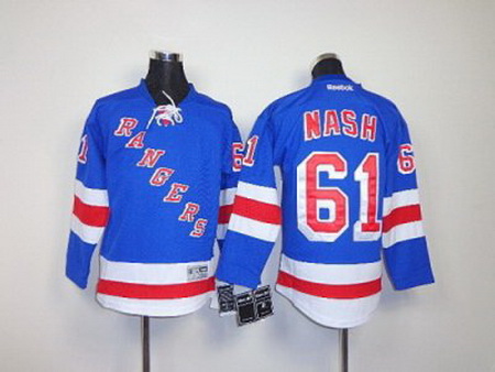 Youth NHL jerseys new york rangers #61 nash lt.blue