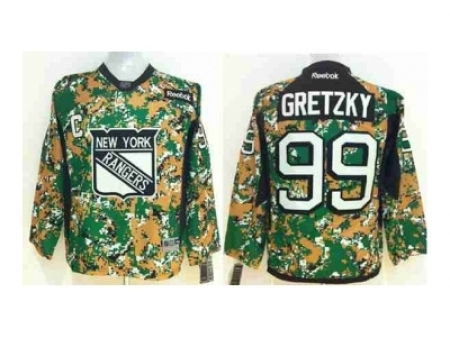 Youth nhl jerseys new york rangers #99 gretzky camo[patch C]