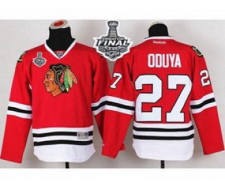 youth nhl jerseys chicago blackhawks #27 oduya red[2015 stanley cup][oduya]