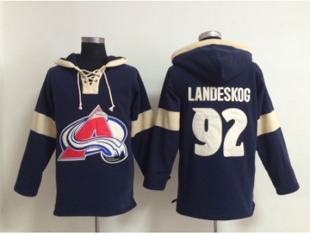 NHL Colorado Avalanche #92 Gabriel Landeskog blue jerseys(pullover hooded sweatshirt)