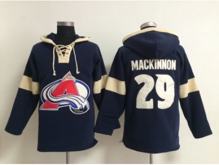 NHL Colorado Avalanche #29 Nathan MacKinnon blue jerseys(pullover hooded sweatshirt)