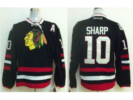 Chicago Blackhawks 10 Patrick Sharp Black 2014 Stadium Series Jerseys