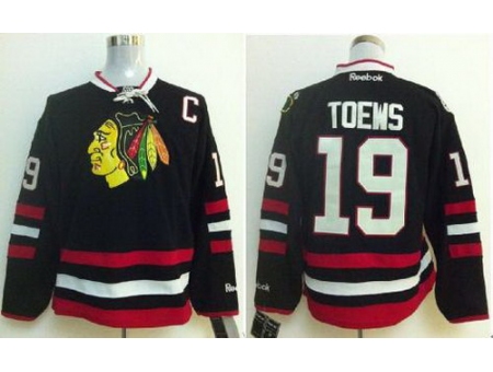 Chicago Blackhawks 19 Jonathan Toews Black 2014 Stadium Series Jerseys