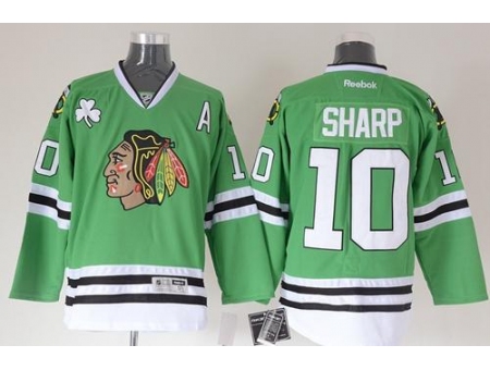 Chicago Blackhawks #10 Patrick Sharp Green Stitched NHL Jersey