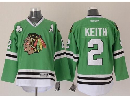 Chicago Blackhawks #2 Duncan Keith Green Stitched NHL Jersey