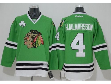 Chicago Blackhawks #4 Nikals Hjalmarsson Green Stitched NHL Jersey