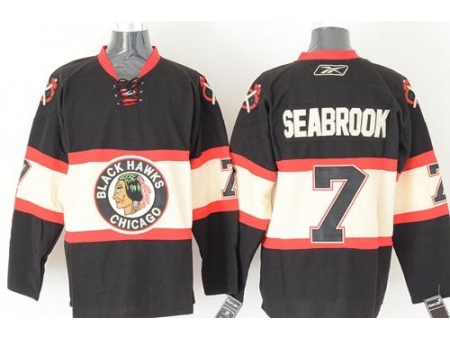 Chicago Blackhawks #7 Brent Seabrook Black New Third Stitched NHL Jersey