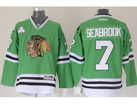 Chicago Blackhawks #7 Brent Seabrook Green Stitched NHL Jersey